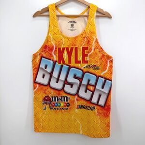 Kyle Busch NASCAR Mens Small Orange M&Ms Joe Gibbs Racing Tank Top 2019 Y2K